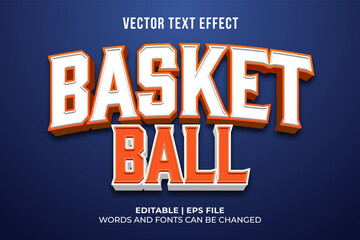 Editable basketball sport text effect