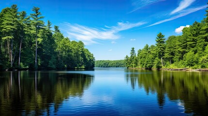 landscape blue sky trees