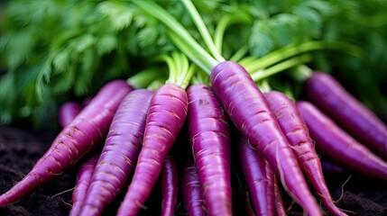 garden carrots purple