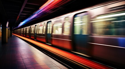 train underground light