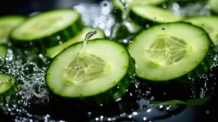 refreshing cooking cucumber background