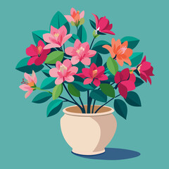 flower on the vase vector illustration