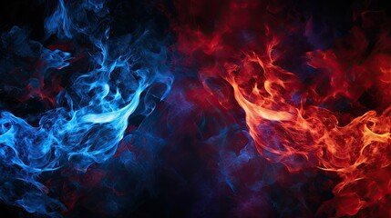 dance blue and red fire