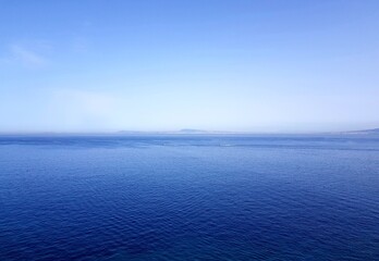 Seascape of the Aegean Sea in Santorini, Greece