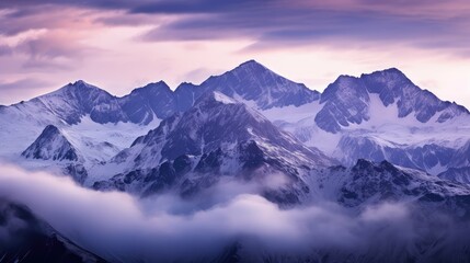 aura purple sky mountains