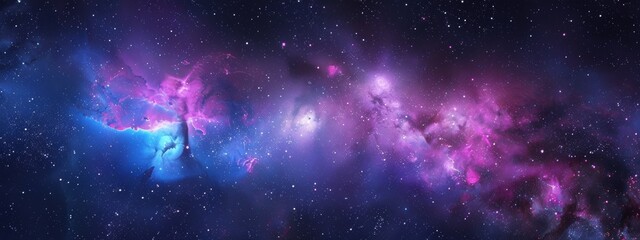 amazing blue and purple nebula, stars background, space background, mobile wallpaper, simple vector style.