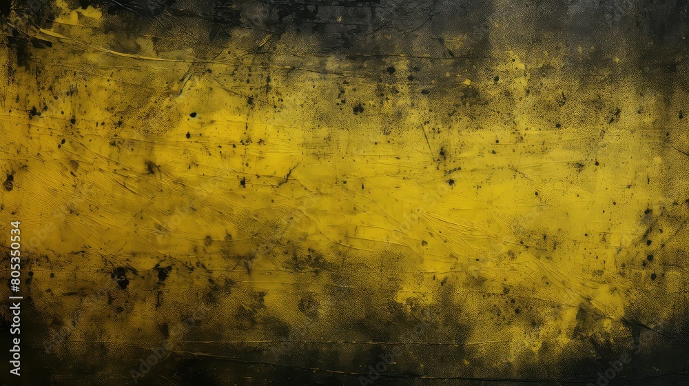 Wall mural gritty black and yellow grunge