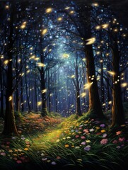 Fireflies Dance in the Depths of the Forest