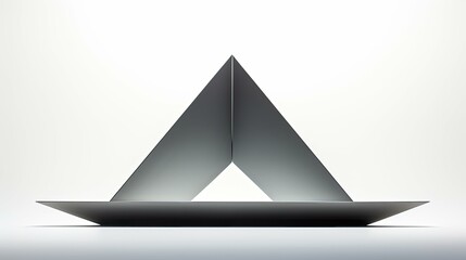 sculpture grey triangle