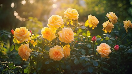 blooms rose yellow