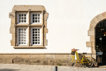 detail of the windows of the Casa dos Coimbras in Braga, Portugal