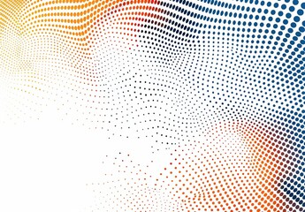An eye-catching gradient of dots transitioning from warm to cool colors, represents digital dynamism and connectivity