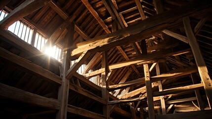 Obraz premium craftsmanship historic timber frame
