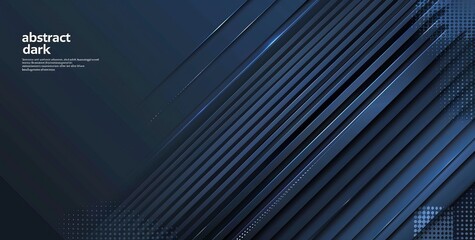 A sleek, futuristic dark blue abstract background with diagonal stripes and dotted patterns