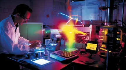 Obraz premium spectrum chemistry science lab