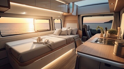 minimalist van interior