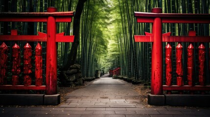 gate bamboo forest kyoto