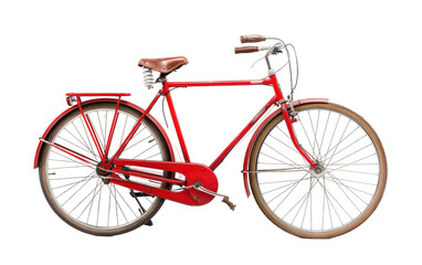 Red Bike, Red Bicycle isolated on Transparent background.