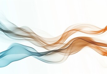Elegant abstract background with smooth waves blending various colors in a silky movement