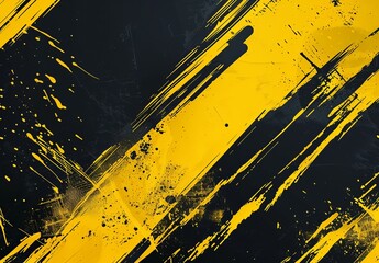 Striking image with aggressive yellow and black grunge texture,perfect for energetic and rebellious contexts