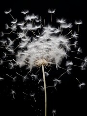 Dandelion Seeds Transforming into Flight