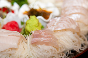 View of the sashimi on disy