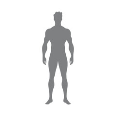 Vector illustration of male silhouette
