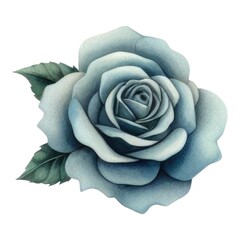 Watercolor flower rose. Cute composition for wedding or greeting card.