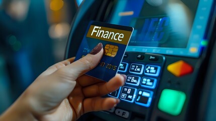 Using a credit card to pay for a purchase