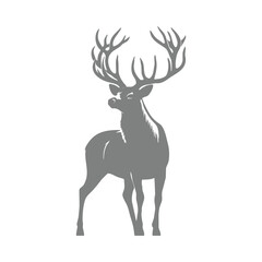 Vector illustration of deer silhouette

