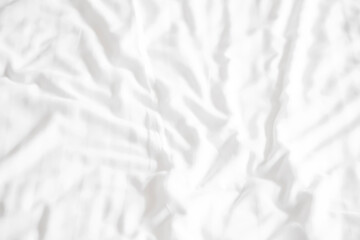 White bedding in the room with copy space.