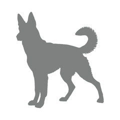 Vector illustration of a dog silhouette
