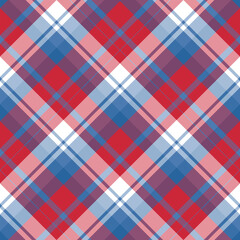 Seamless pattern in fantastic red, dark blue and white colors for plaid, fabric, textile, clothes, tablecloth and other things. Vector image. 2
