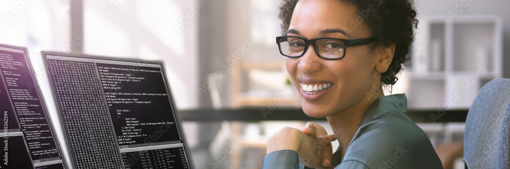 Poster Programmer Coding Classes. Web Developer Coder