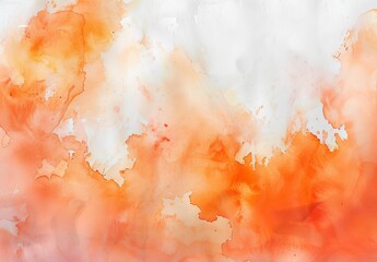A vivid blend of orange and red watercolor splashes creating an abstract warm textured background