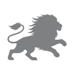 Vector illustration of lion silhouette	
