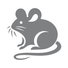 Vector illustration of a mouse silhouette	
