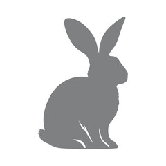 Vector illustration of rabbit silhouette	
