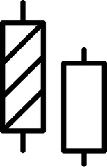 Candle stick, stock icon
