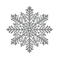 Vector illustration of snowflake silhouette