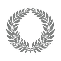 Vector illustration of laurel wreath silhouette