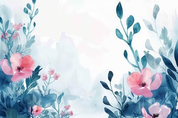 Soft floral decor in a creative watercolor template offers a soothing and gentle visual for calming spaces and gentle reminders