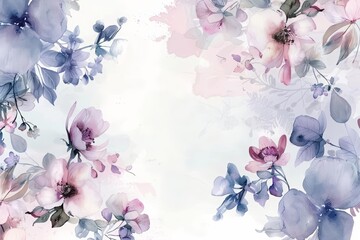 Soft floral decor in a creative watercolor template offers a soothing and gentle visual for calming spaces and gentle reminders