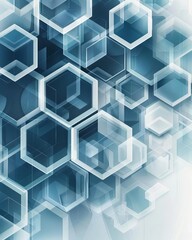 Abstract background with geometric shapes and hexagon pattern Vector illustration for medicine, technology or science design