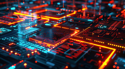 Obraz premium Software development, 3d render, generative AI 