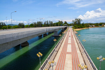 The Sarasin Bridge was built in 1970 to connect Phuket Island to mainland Thailand.