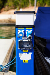 Shore Based Electricity Supply Appliance With Lantern On Top For Boats Power Supply And Battery...