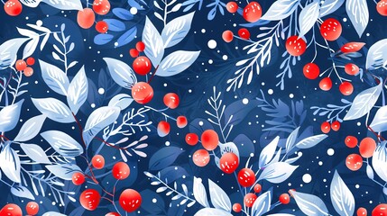 Winter snow pattern wallpaper