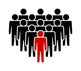 Symbol, ikona ludzi. Plik wektorowy.