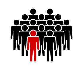 Symbol, ikona ludzi. Plik wektorowy.